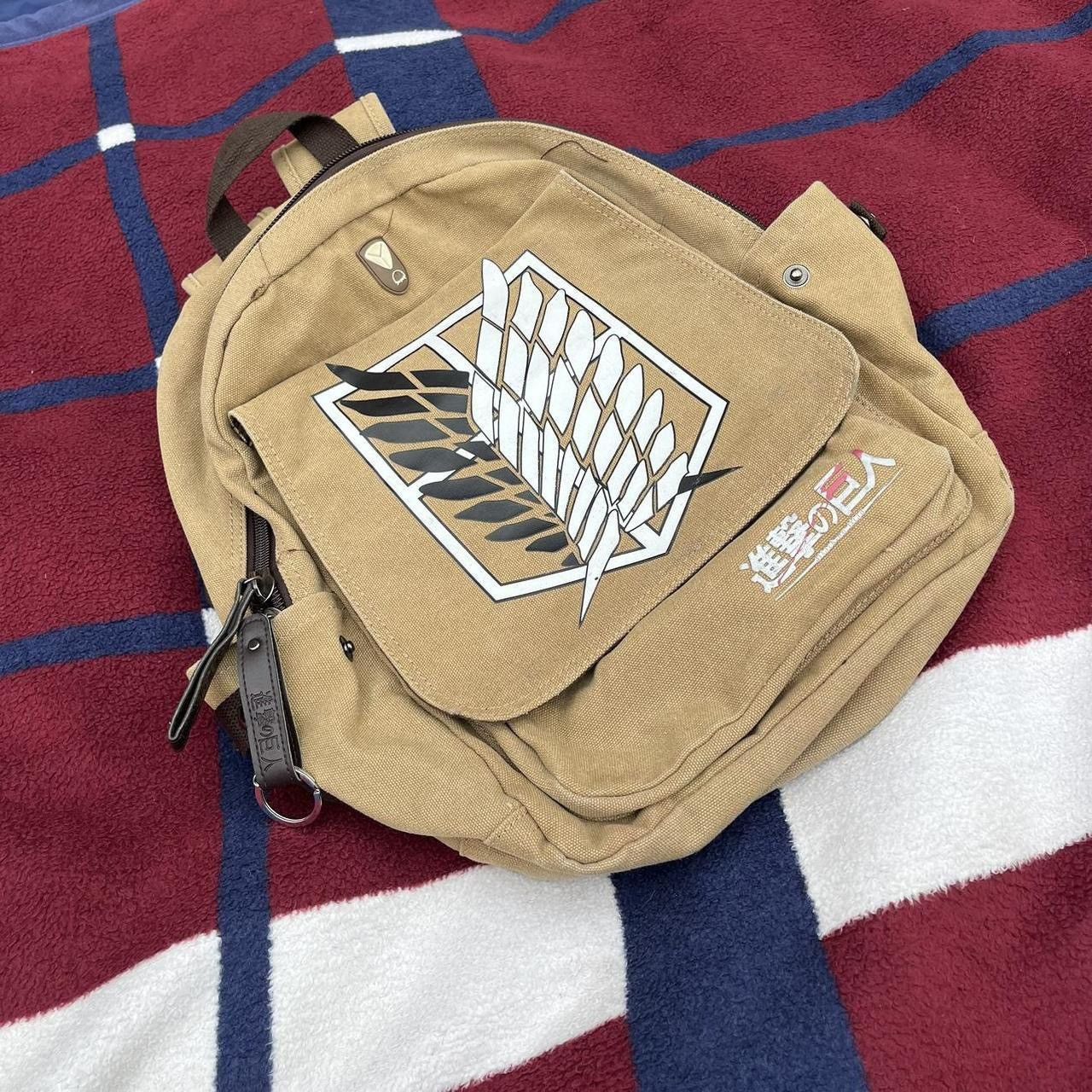 Other Attack on Titan Canvas Backpack Printed Khaki tan bag Size ONE SIZE - 1 Thumbnail