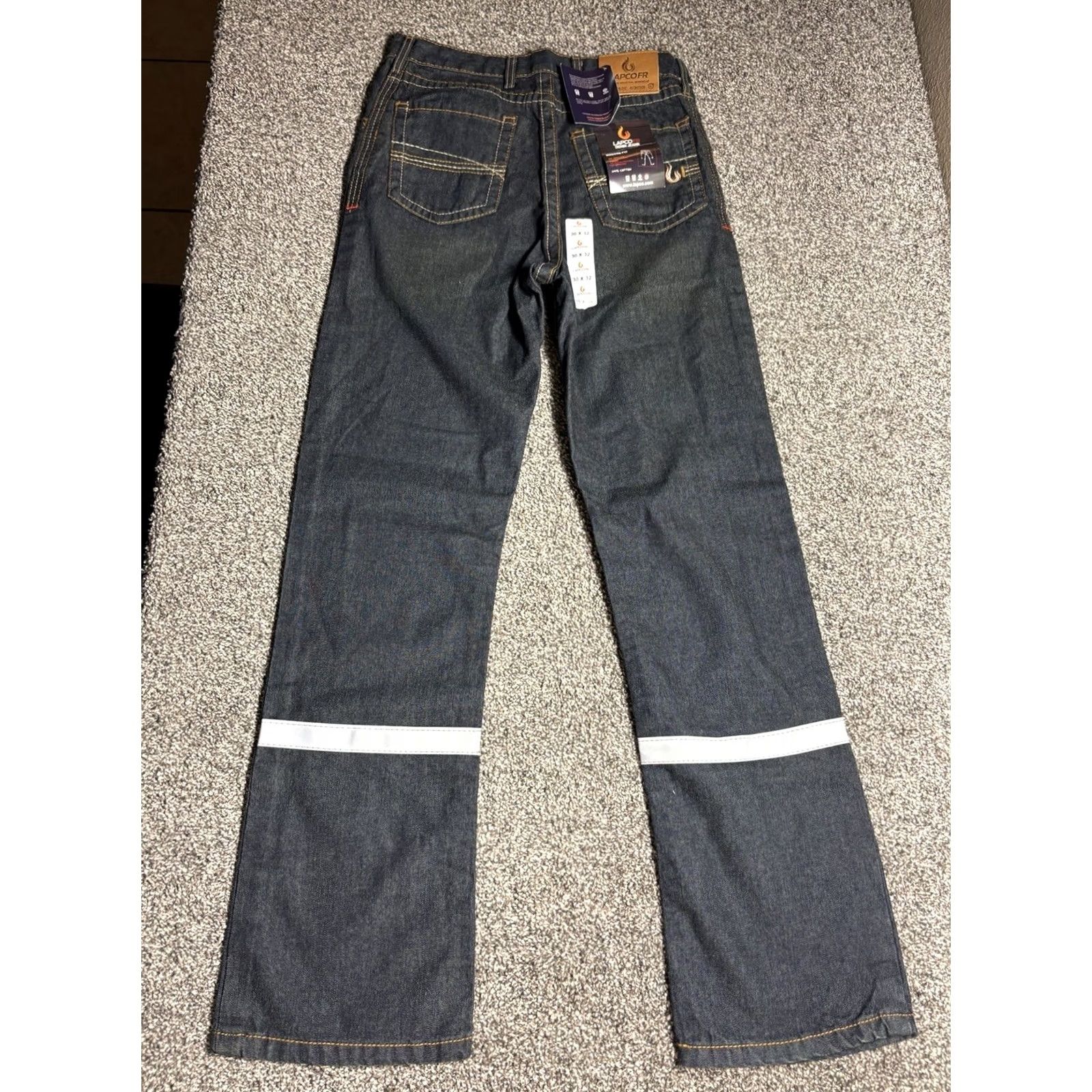 Denime LAPCO FR Reflective Jeans Mens 30x32 Blue NEW NWT Denim Dark Blue Straight mørn? Size US 30 / EU 46 - 4 Thumbnail