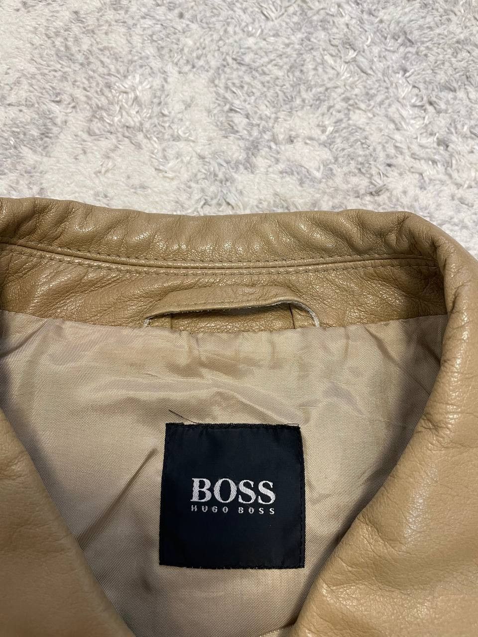 Hugo Boss Vintage Hugo Boss BOSS CLAURO Men's Calfskin Leather Jacket Size US L / EU 52-54 / 3 - 18 Thumbnail