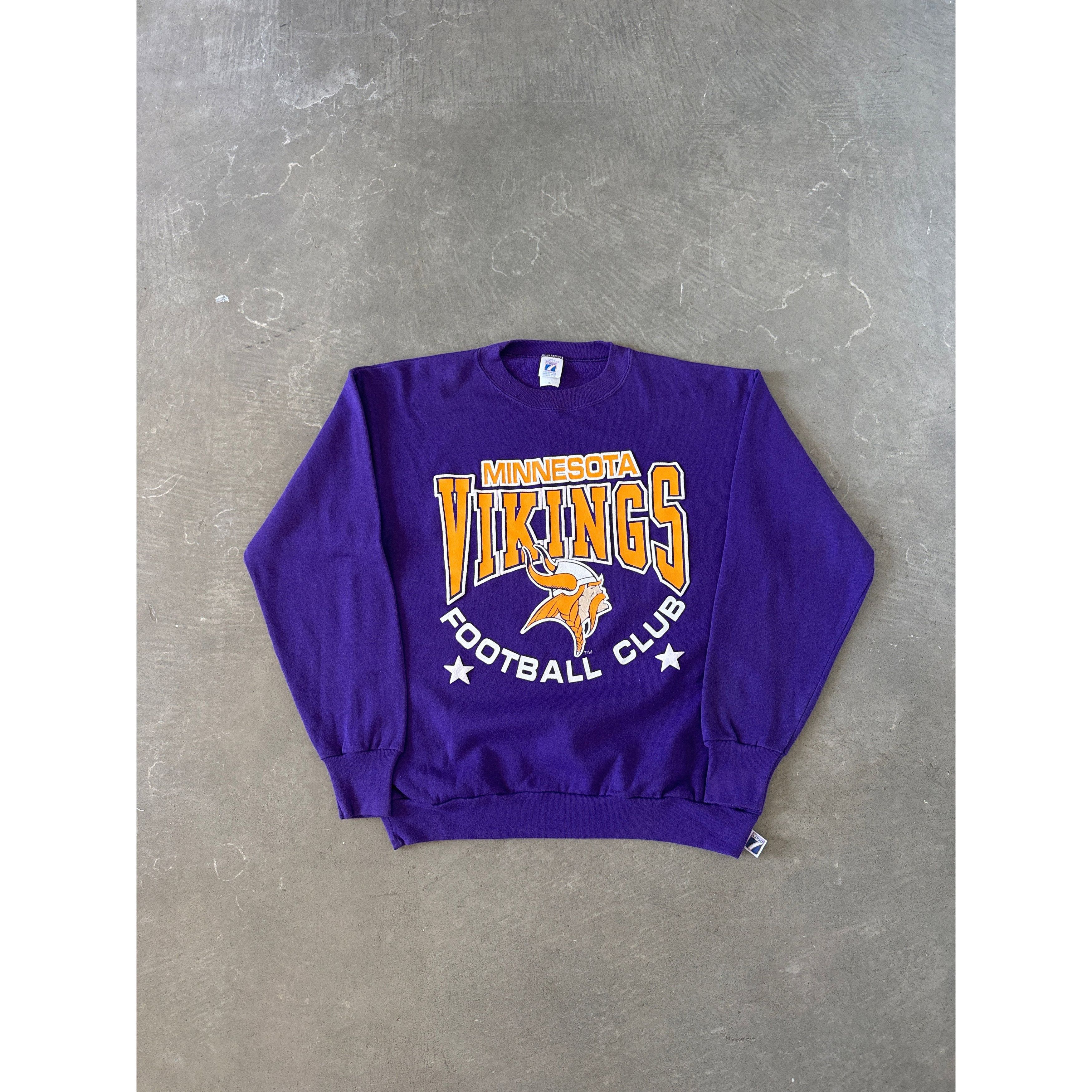 Logo 7 Vintage 90s Logo 7 Minnesota Vikings Sweatshirt Size US XL / EU 56 / 4 - 1 Thumbnail