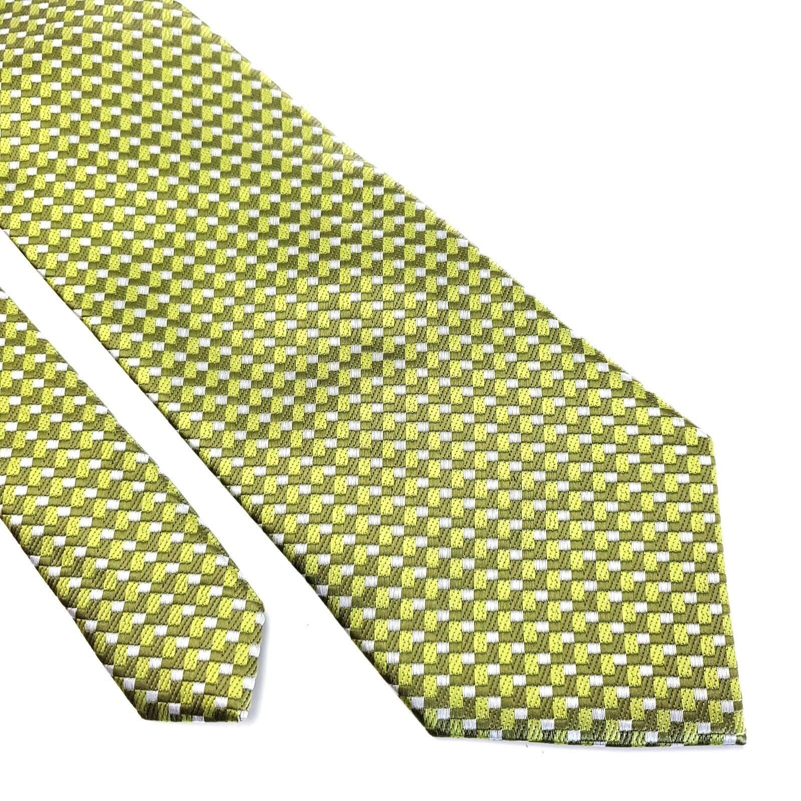 Vintage Umberto Frasi Polyester Wide Green Geometric Tie Size ONE SIZE - 1 Thumbnail