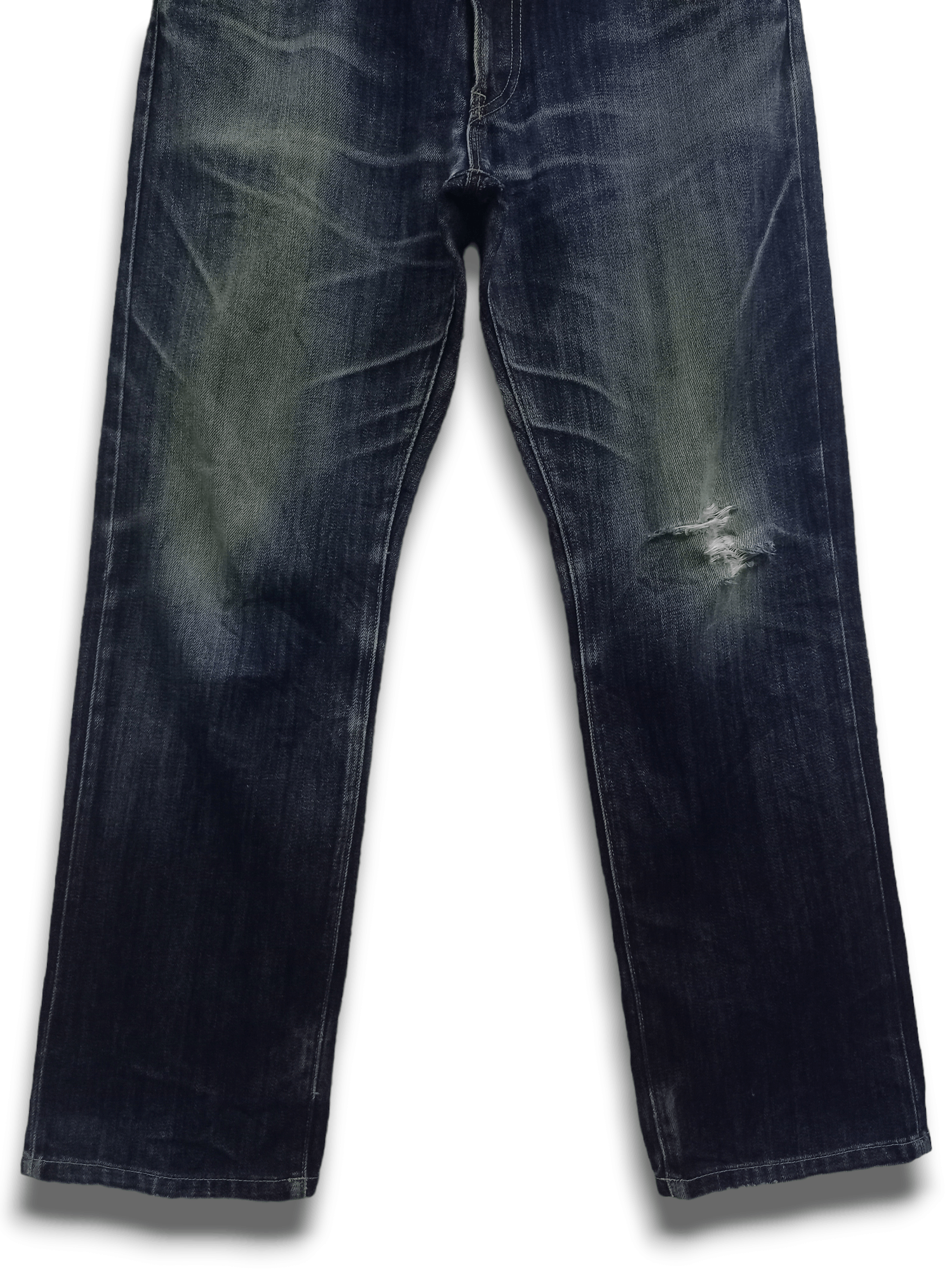 Japanese Brand × Uniqlo Vintage Japanese Uniqlo Distressed Baggy Style Jeans 34x29 Size US 34 / EU 50 - 6 Thumbnail