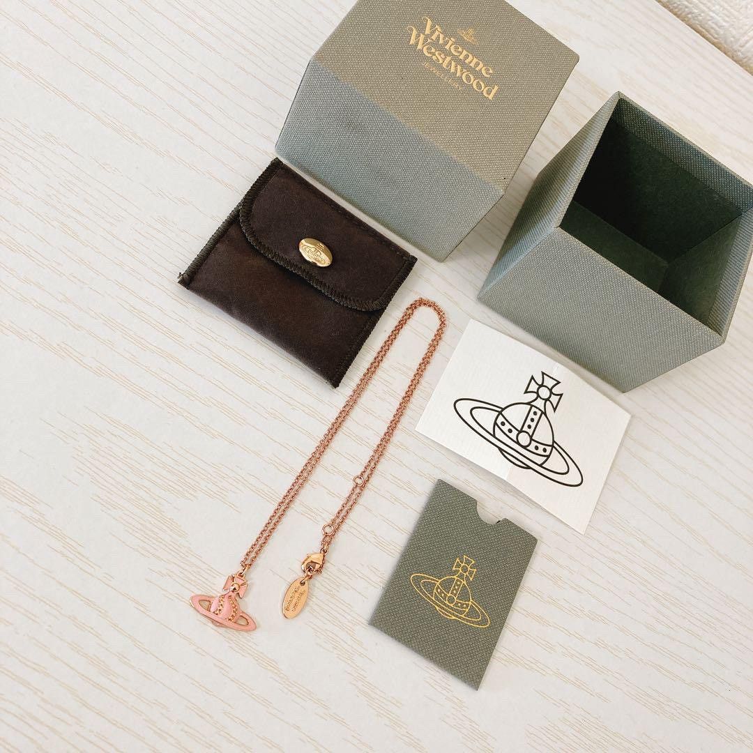 image of Archival Clothing x Vivienne Westwood Pink Gold Necklace in Silver, Men's