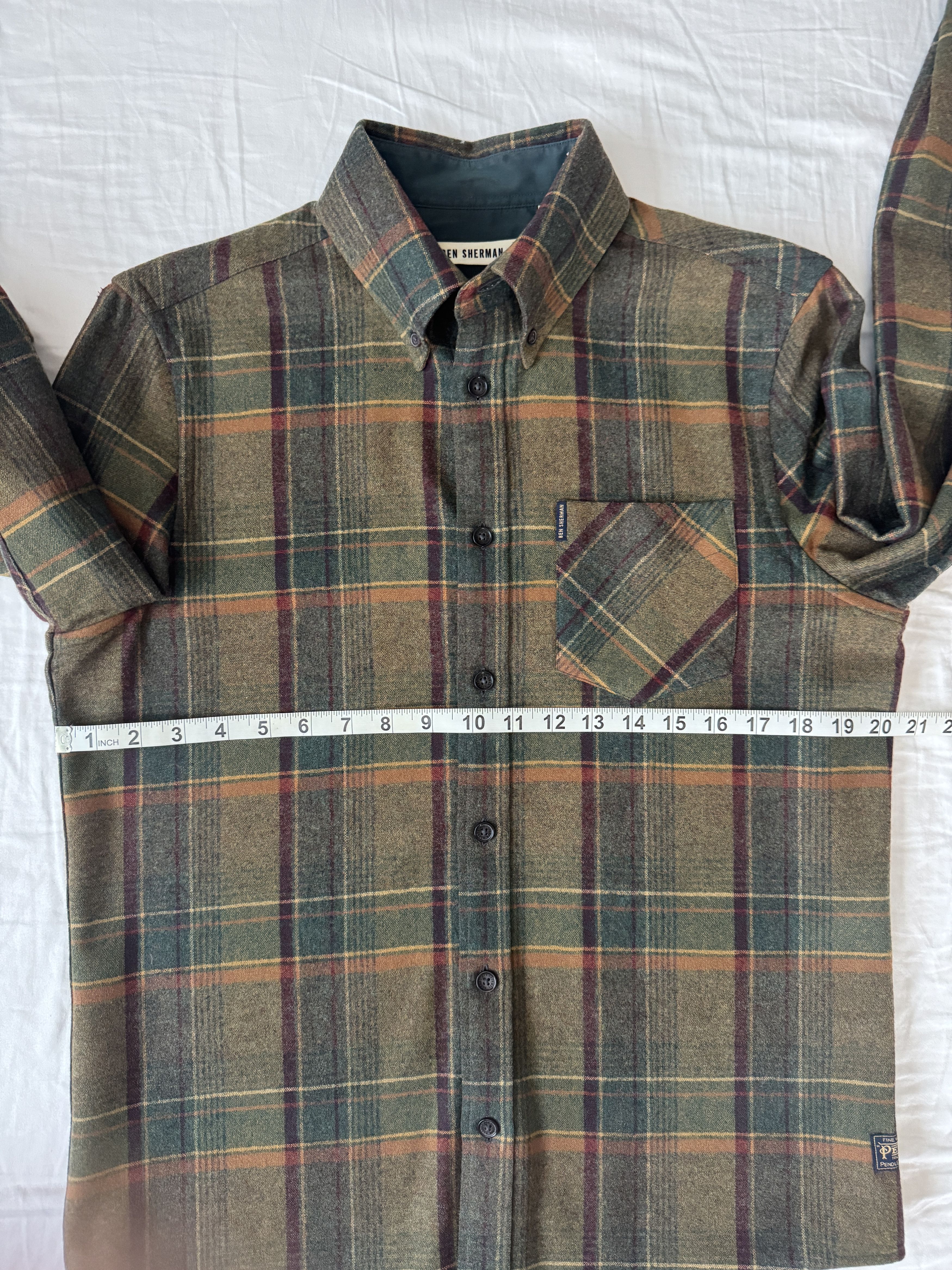 Pendleton Ben Sherman x Pendleton Woolen Mills - 100% Wool Plaid Shirt Size US S / EU 44-46 / 1 - 6 Thumbnail