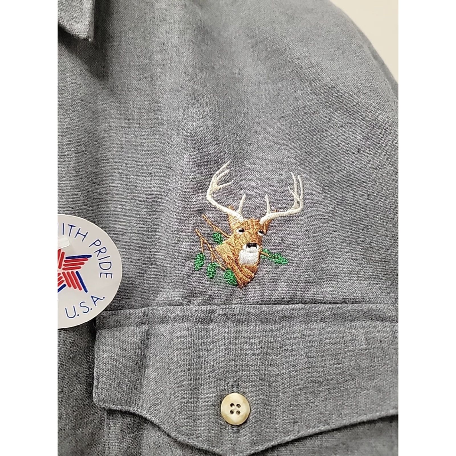 Vintage VINTAGE Winter Run Flannel Shirt Button-Up Mens L Gray Cotton USA 24 Chest 31 Length NWT Size US L / EU 52-54 / 3 - 2 Thumbnail