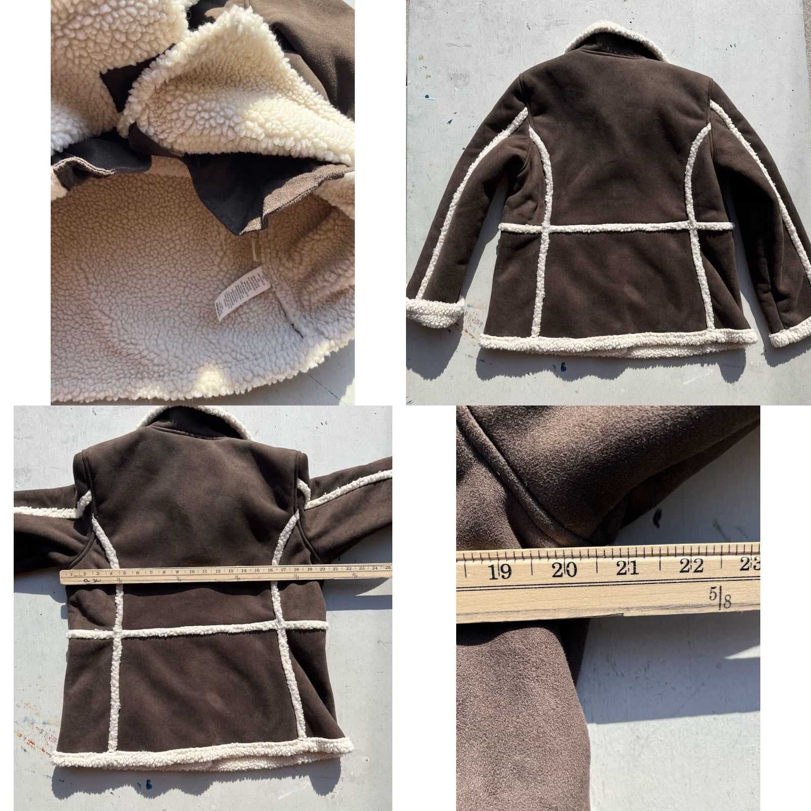 Vintage VINTAGE L.L. Bean Jacket Women Petite Medium Brown Sherpa Hippie Boho Music 60s Womens Size M / US 6-8 / IT 42-44 - 8 Thumbnail
