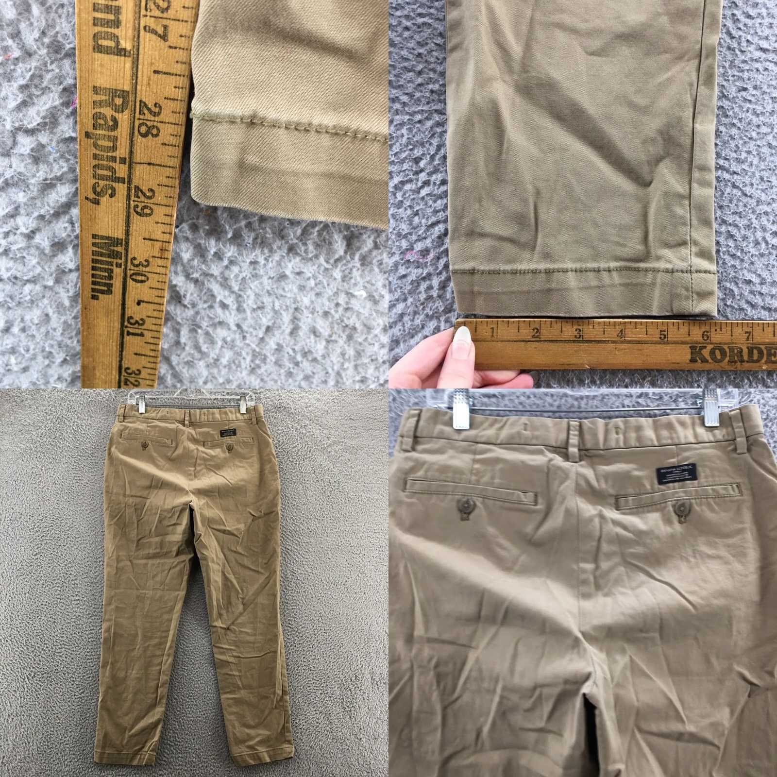Banana Republic Banana Republic Athletic Fit Chino Pants Mens 31x30 Brown Casual Size US 31 - 8 Thumbnail