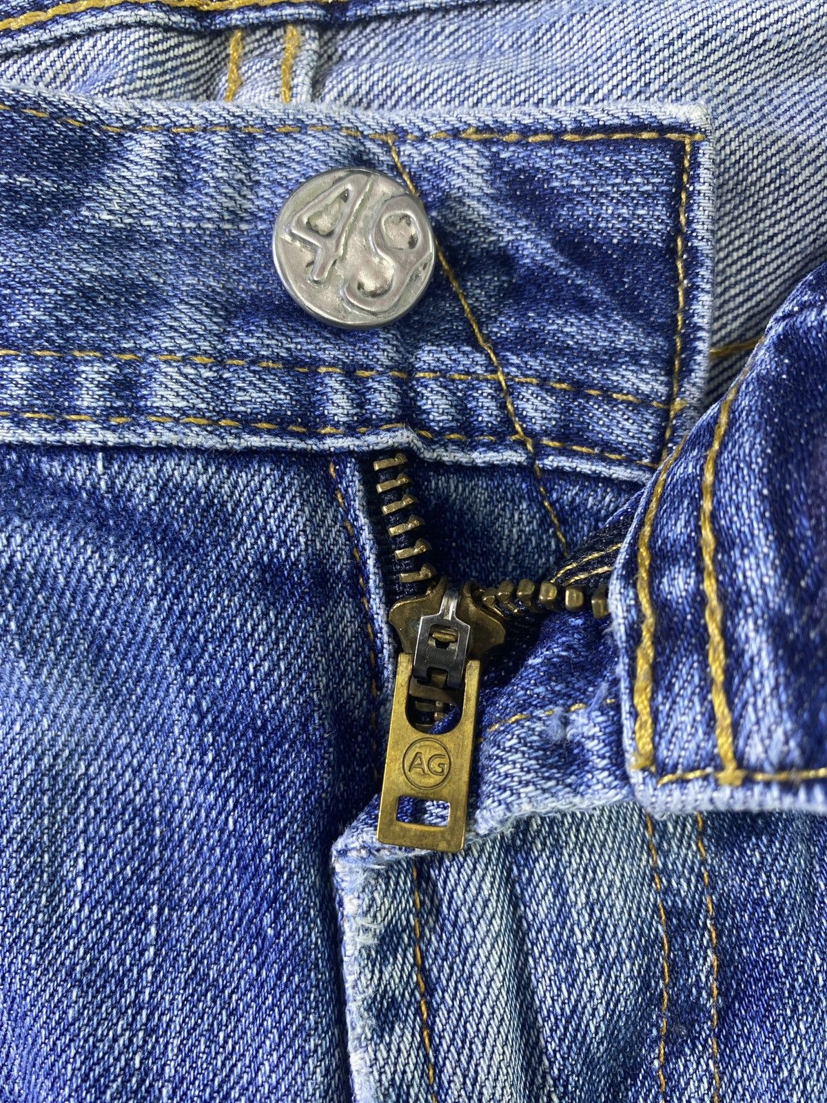 AG Adriano Goldschmied × Japanese Brand AG Adriano Goldschmied Blue Wash Denim - J941 Size 32" / US 10 / IT 46 - 6 Thumbnail
