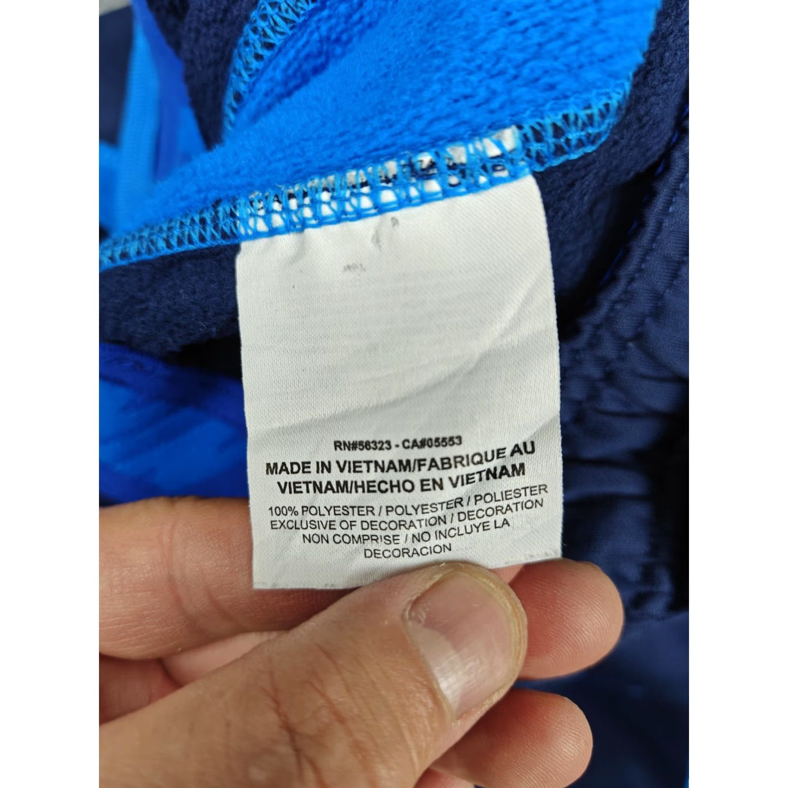 Nike Nike Track Pants Mens Small Blue Therma-FIT Fleece Side Stripe Zip Hem Athletic Size US 29 - 3 Thumbnail
