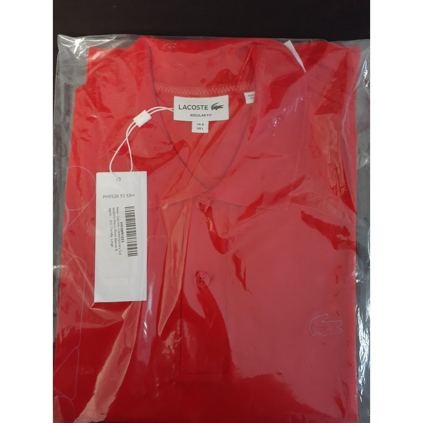 Lacoste Lacoste Men's Short Sleeve Regular Fit Pique Graphic Polo L Size US L / EU 52-54 / 3 - 2 Thumbnail