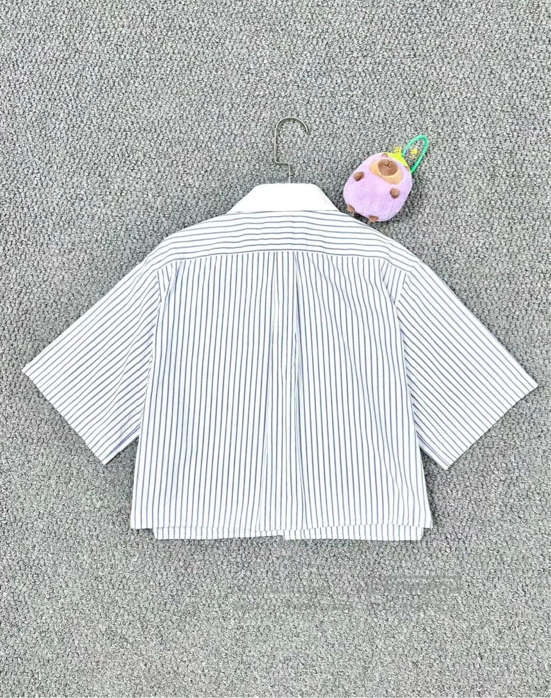 Celine CELINE White and Blue Color Block Stripe Embroidery Letter Size XS / US 0-2 / IT 36-38 - 2 Thumbnail