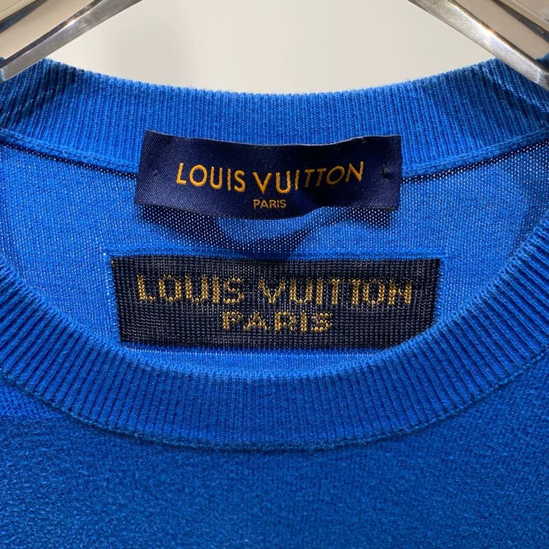Louis Vuitton Louis Vuitton Blue knit short sleeves Size US L / EU 52-54 / 3 - 3 Thumbnail