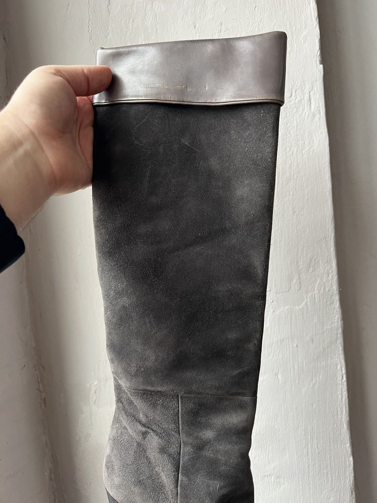 Dolce & Gabbana VINTAGE DOLCE&GABBANA ITALY WESTERN SUEDE KNEE BOOTS HEELS Size US 7 / IT 37 - 5 Thumbnail
