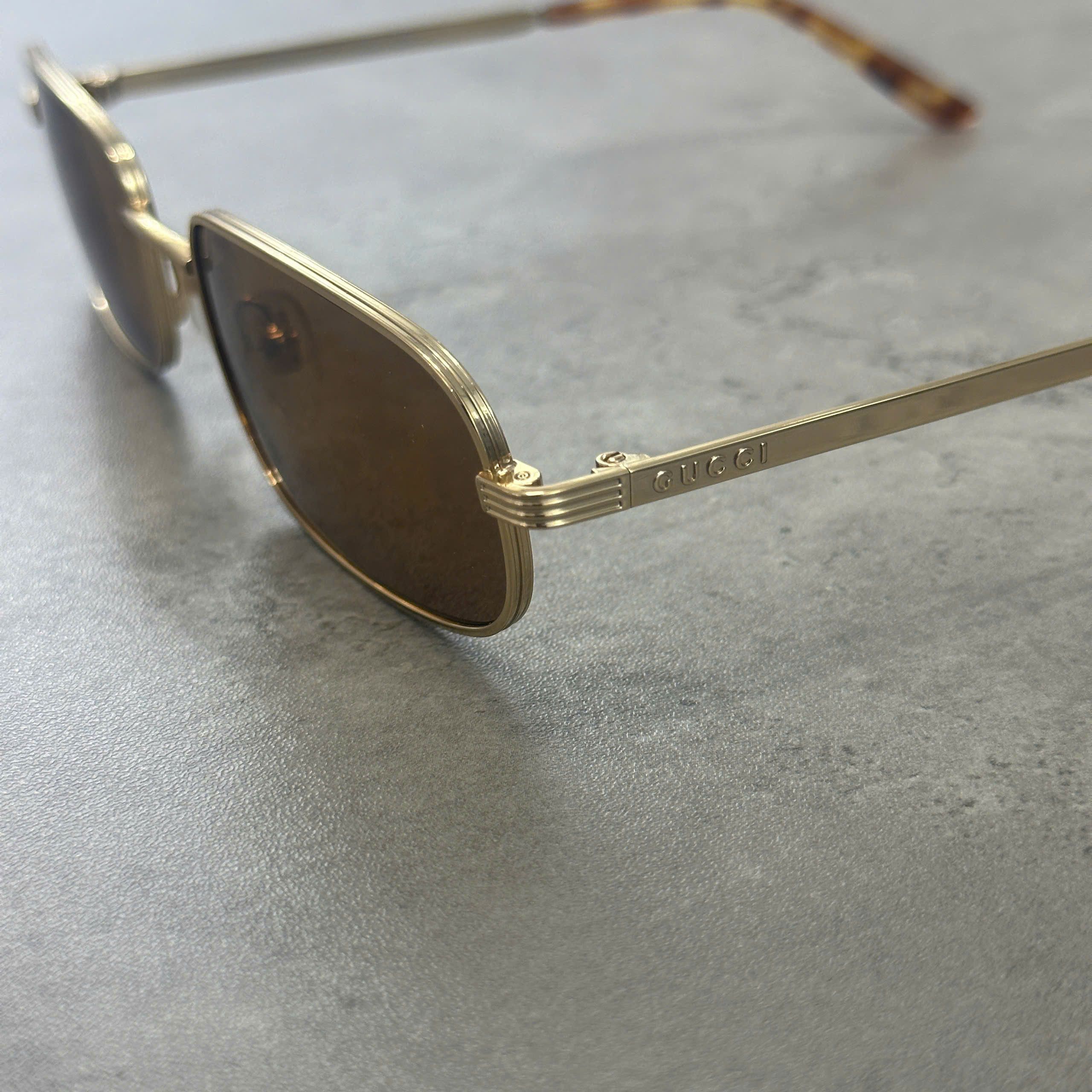 Gucci GUCCI GG1457S 002 Sunglasses GOLD Size ONE SIZE - 3 Thumbnail