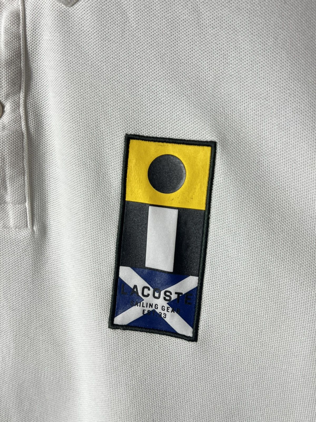 Lacoste 🐊 Lacoste Sailing Gear Polo Shirt — Flag Patch Vintage XL Size US XL / EU 56 / 4 - 4 Thumbnail