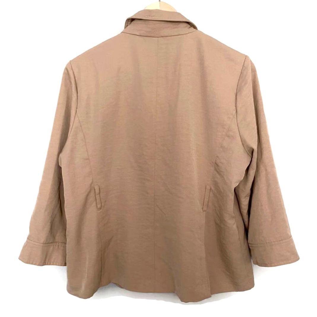 Vintage VINTAGE 89th & Madison Womens Suit Jacket Beige Notch Lapel Flap Pockets Lined Blazer XL Size XL / US 12-14 / IT 48-50 - 2 Thumbnail
