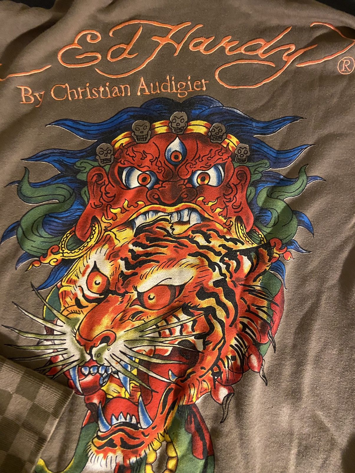 Christian Audigier Vintage Y2K Ed Hardy Hoodie checkered size Xxl Size US XXL / EU 58 / 5 - 9 Thumbnail