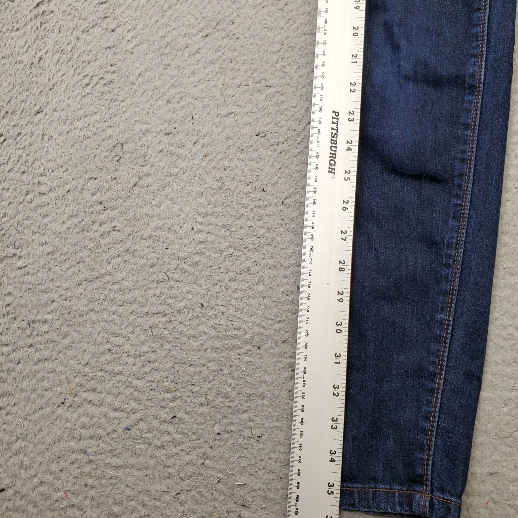 White House Black Market White House Black Market The Skimmer Jeans Womens 0 Blue Denim Stretch Ankle Zip Jeans Size 25" / US 0 / IT 36 - 3 Thumbnail