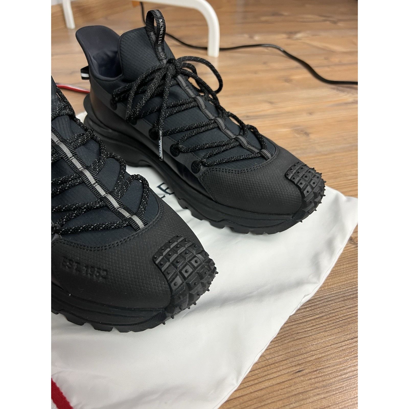 Moncler MINT! MONCLER TRAILGRIP LITE2 Vibram Ripstop Black Sneakers Size US 10.5 / EU 43-44 - 4 Thumbnail