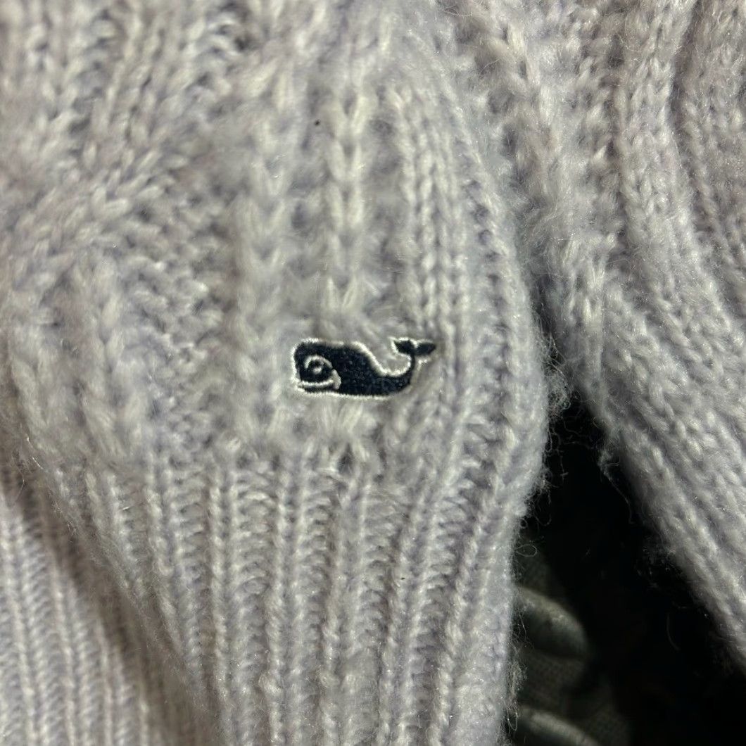 Vineyard Vines Vineyard Vines Gray Cable Knit Turtleneck Pullover Sweater Women's Size Medium Size M / US 6-8 / IT 42-44 - 5 Thumbnail
