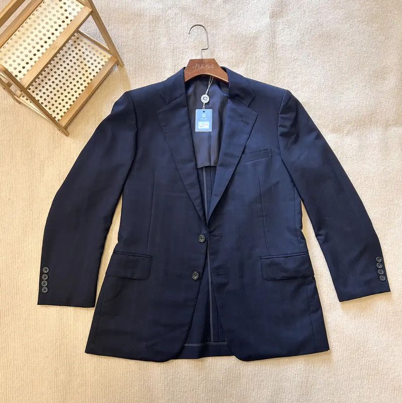 Burberry Burberry Men's Navy Wool Summer Jacket Size US M / EU 48-50 / 2 - 1 Thumbnail