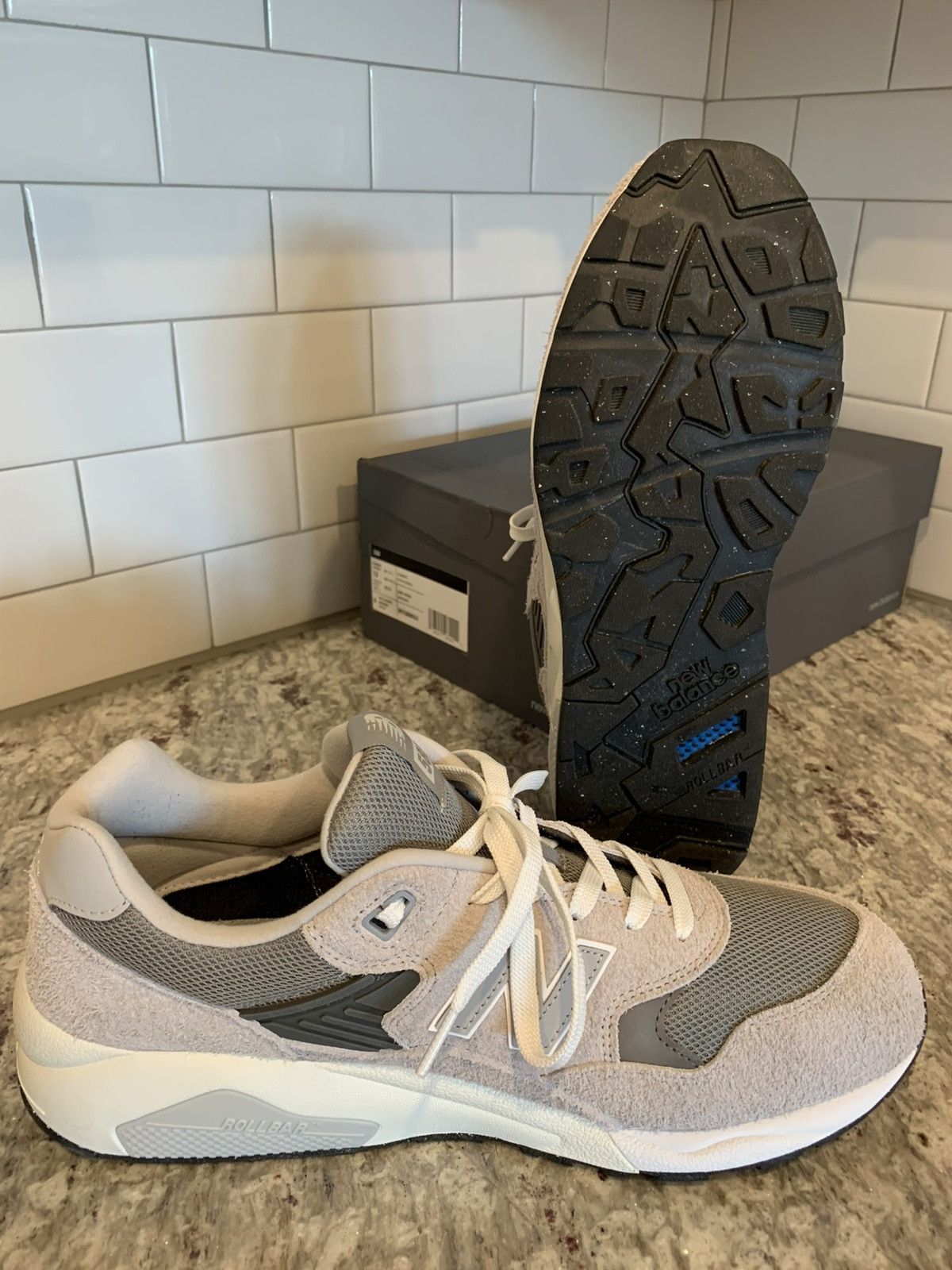 New Balance New Balance 580 Raincloud Grey White Size US 13 / EU 46 - 6 Thumbnail