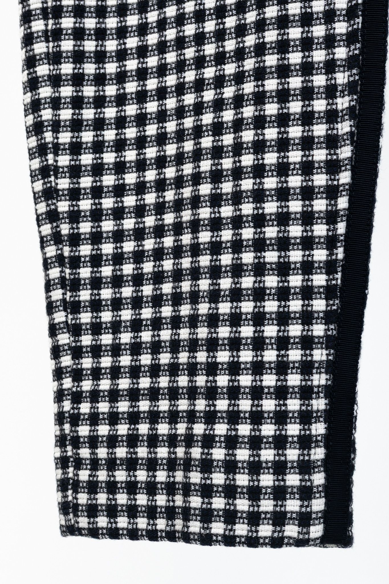 Luisa Cerano Luisa Cerano White & Navy Check-Jacquard Slim Pants Size 28" / US 6 / IT 42 - 6 Thumbnail