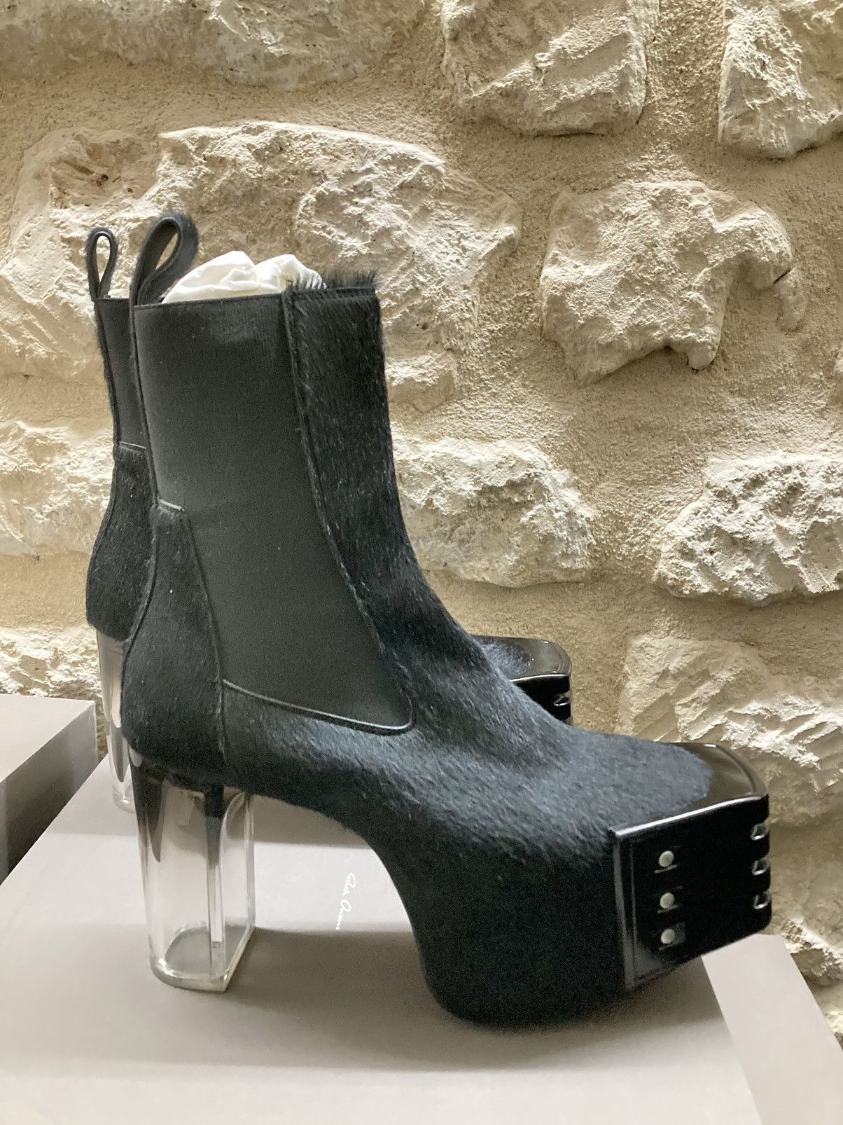 Rick Owens NEVER WORN / Calf Hair Platforms Chelsea Boots Size US 9 / EU 42 - 5 Thumbnail