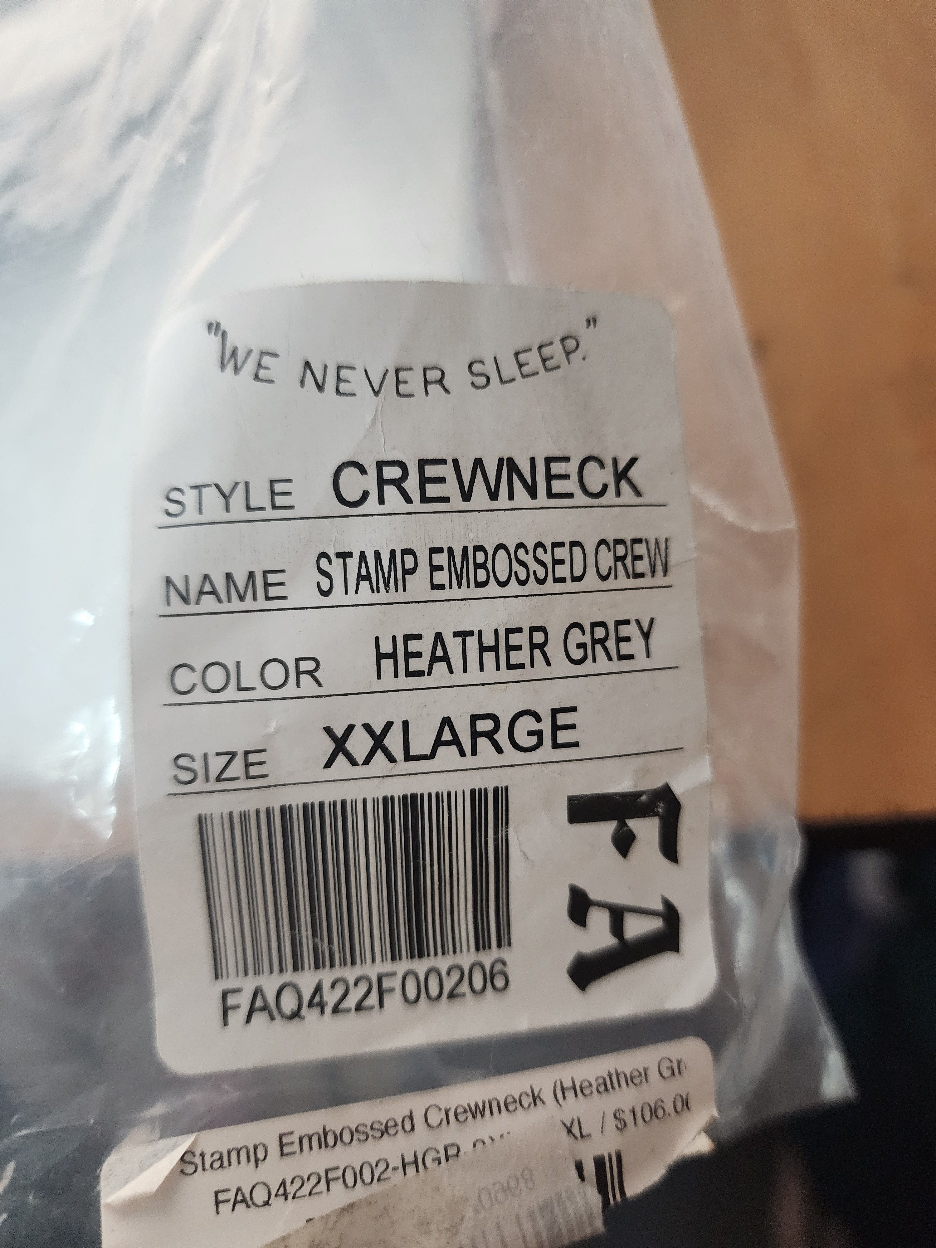 Fucking Awesome Stamp Embossed Crewneck Size US XXL / EU 58 / 5 - 5 Thumbnail