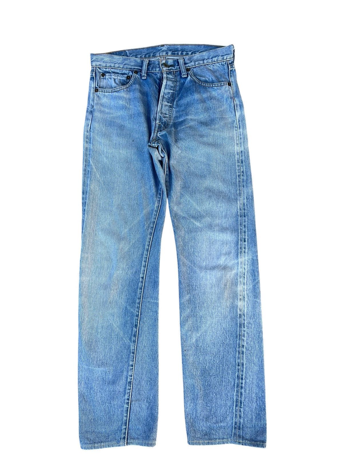 Denime Vintage DENIME Japan Ripped Faded Mud Denim Selvedge Jeans Size US 31 - 1 Thumbnail