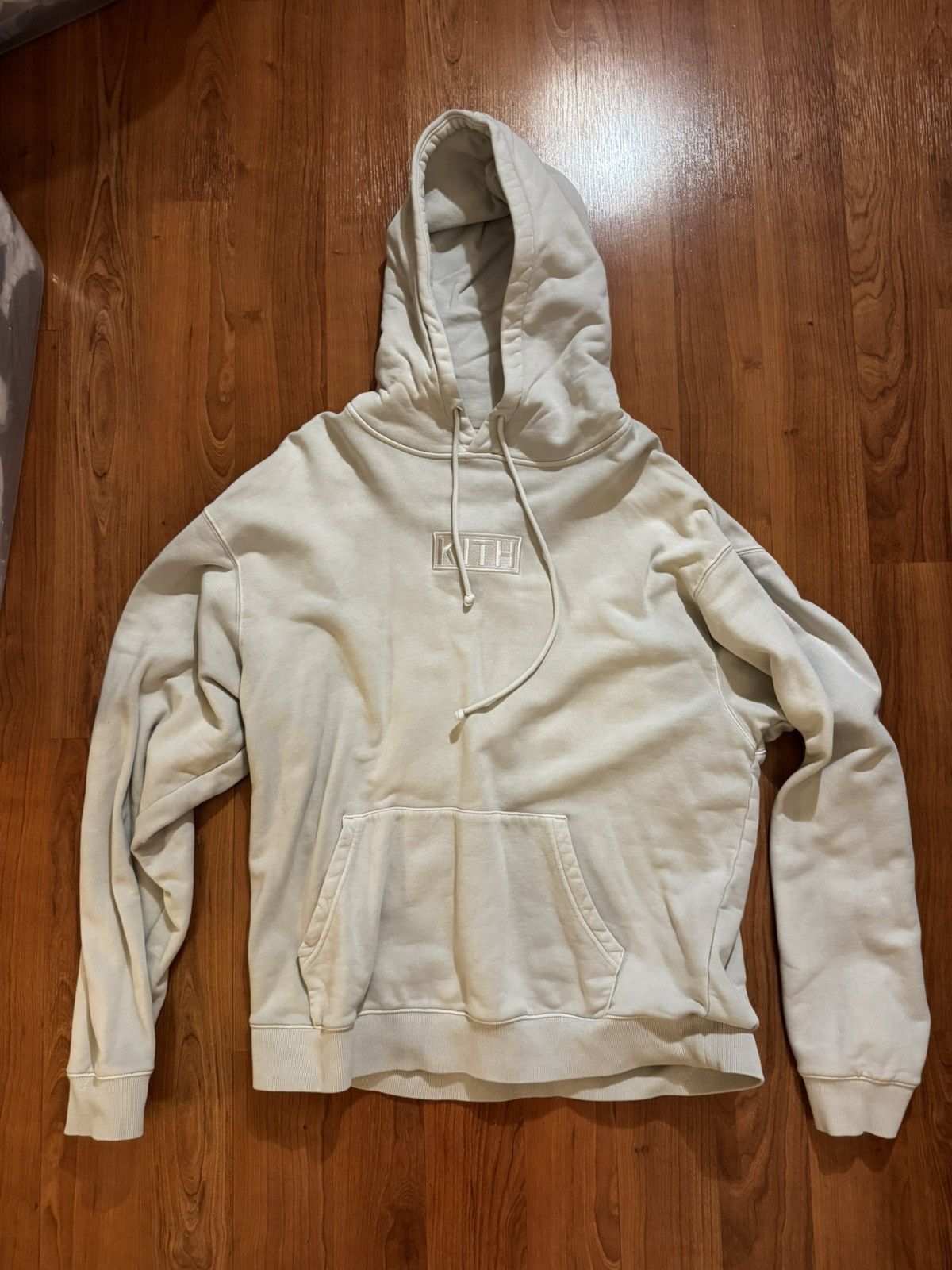 Kith Kith Box Logo Hoodie Pullover Size XL grey Pre-owned 100