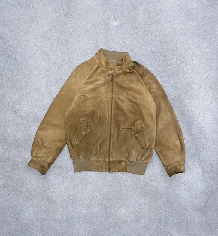 Mercedes-Benz Leather suede bomber jacket mercedes benz made in italy 90s Size US XL / EU 56 / 4 - 1 Thumbnail