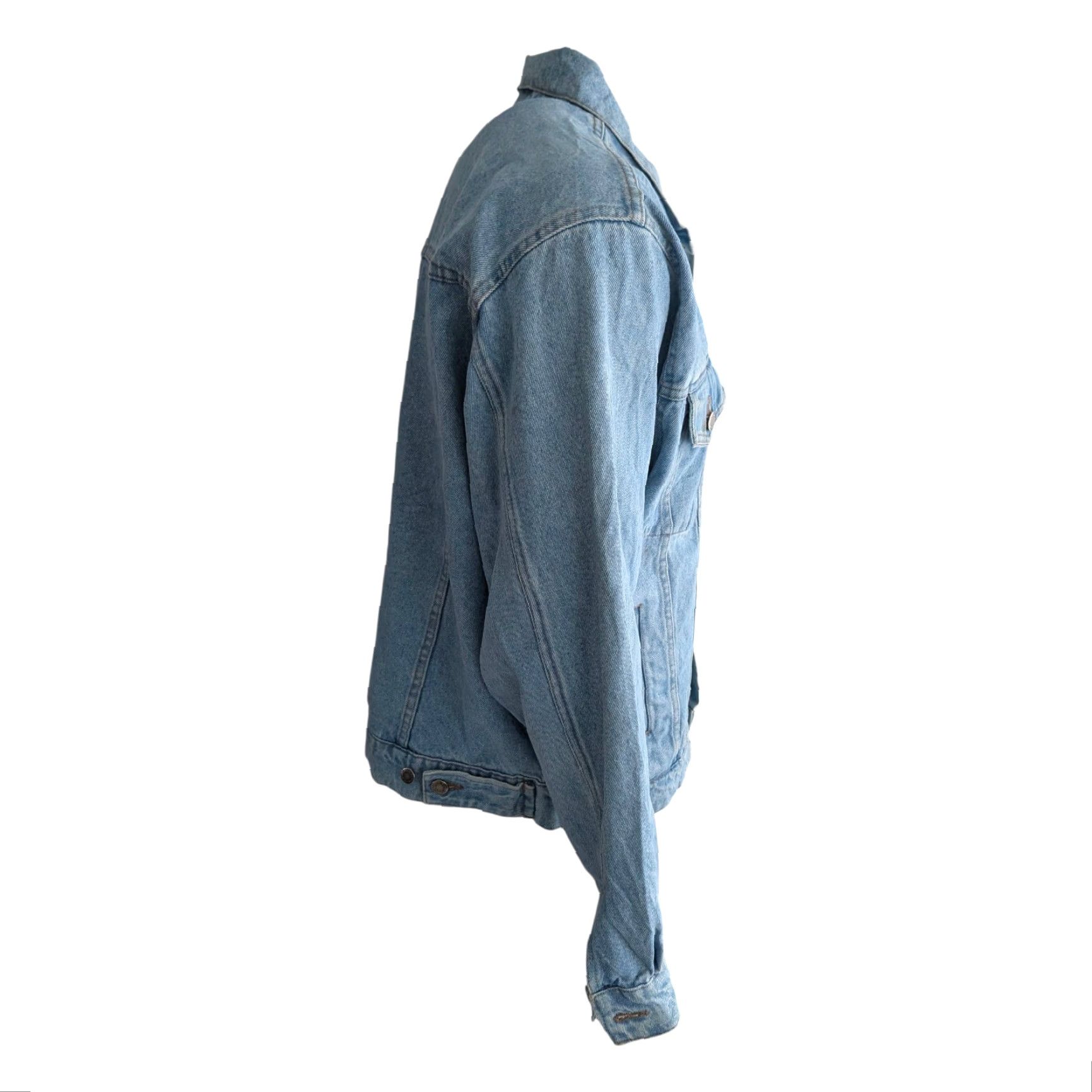 Wrangler Wrangler Hero Denim Trucker Jacket Blue 100% Cotton L Large Men Jacket Casual 100% Cotton Wrangler Hero Mens Denim Trucker Jacket Blue L Size US L / EU 52-54 / 3 - 2 Thumbnail