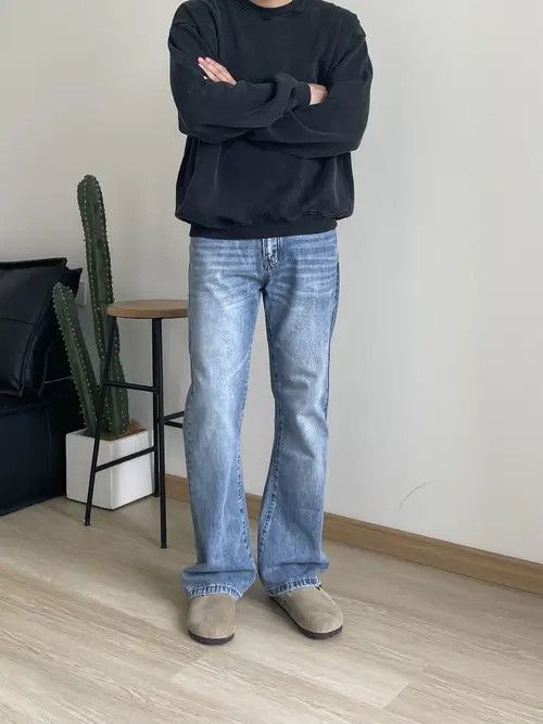 VIBE y2k retro washed faded flared jeans Size US 28 / EU 44 - 4 Thumbnail