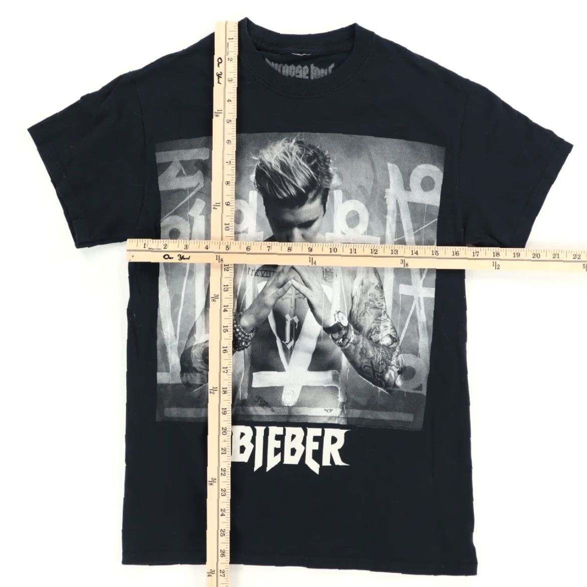 Doublet Justin Beiber Purpose Tour Double Sided Solid T-Shirt Black Men's S Shirt Size US S / EU 44-46 / 1 - 3 Thumbnail