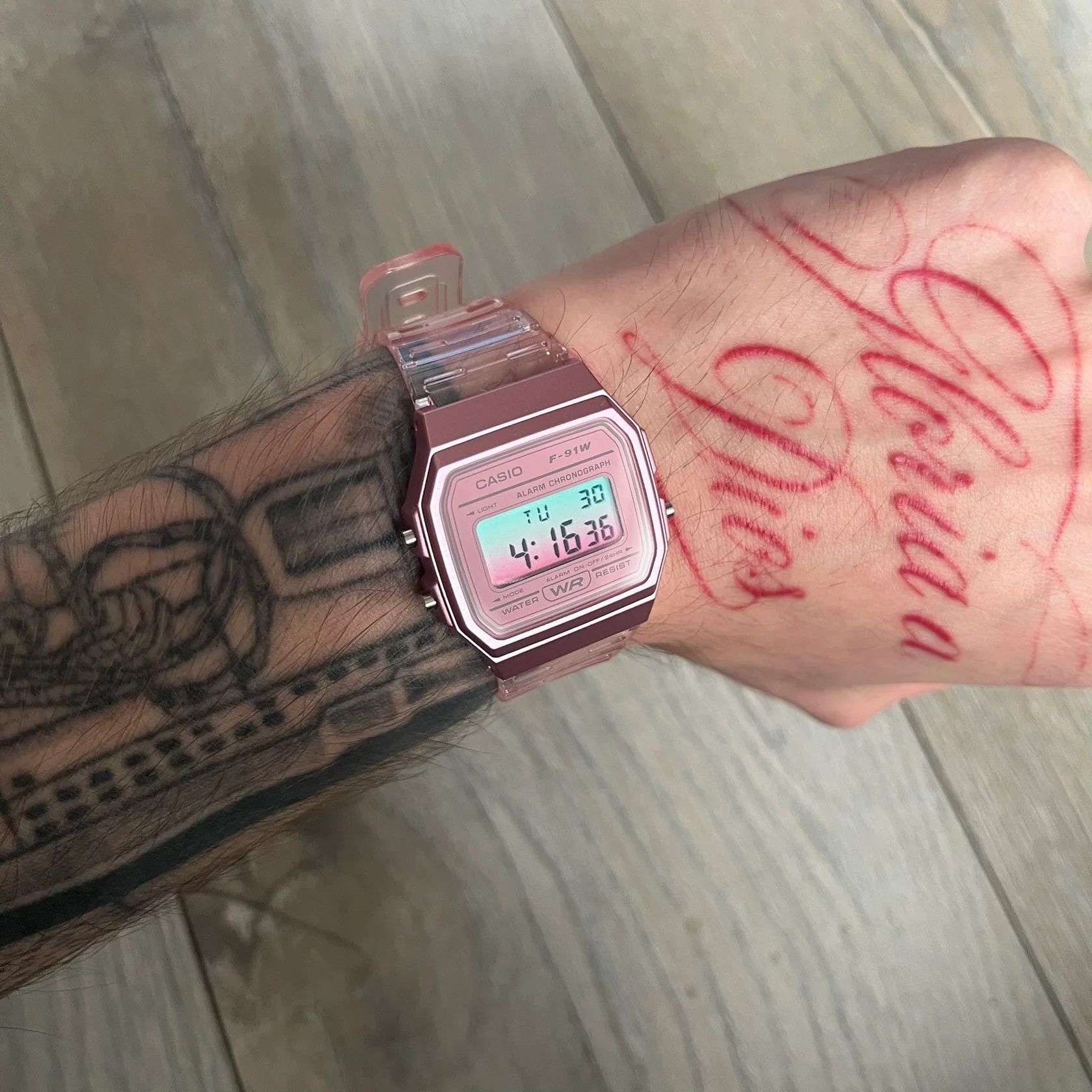 Casio Casio F-91W "Bubble Gum" Pink Digital Watch Size ONE SIZE - 3 Thumbnail