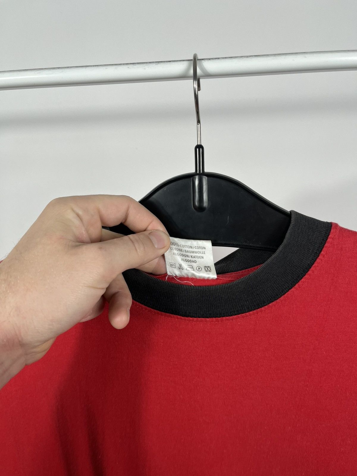 Ducati Ducati V2 Red T-Shirt Black Collar Moto Tee 100% Cotton Size US L / EU 52-54 / 3 - 5 Thumbnail