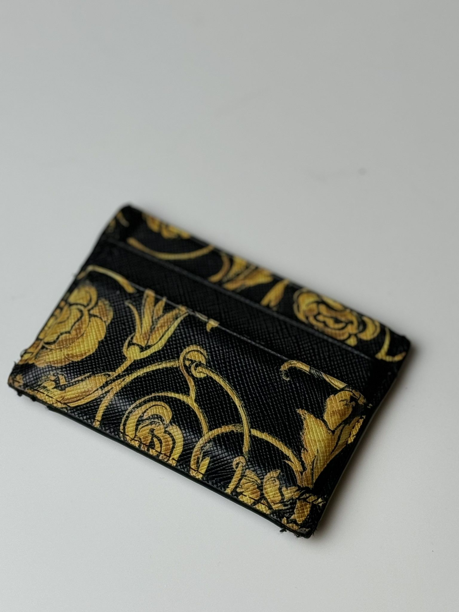 Versace Jeans Couture baroque-print textured cardholder Size ONE SIZE - 8 Thumbnail