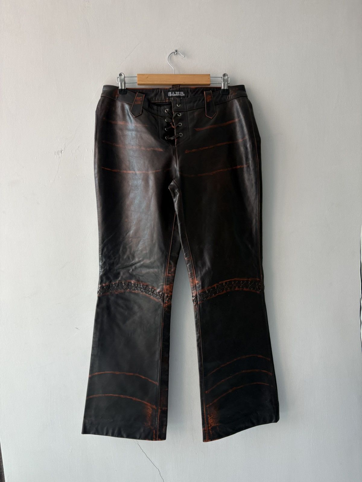 Vintage Vintage leather trousers Size 27" / US 4 / IT 40 - 3 Thumbnail