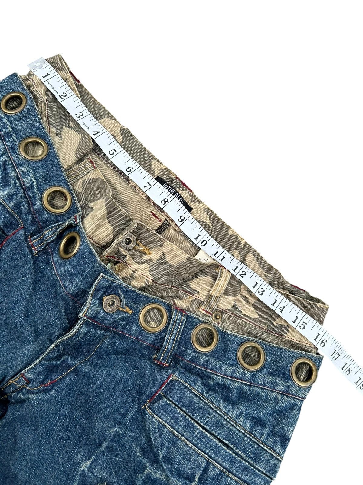 Kapital Double Waist IN THE ATTIC PUNK Distressed Denim Jeans Size US 32 / EU 48 - 19 Thumbnail