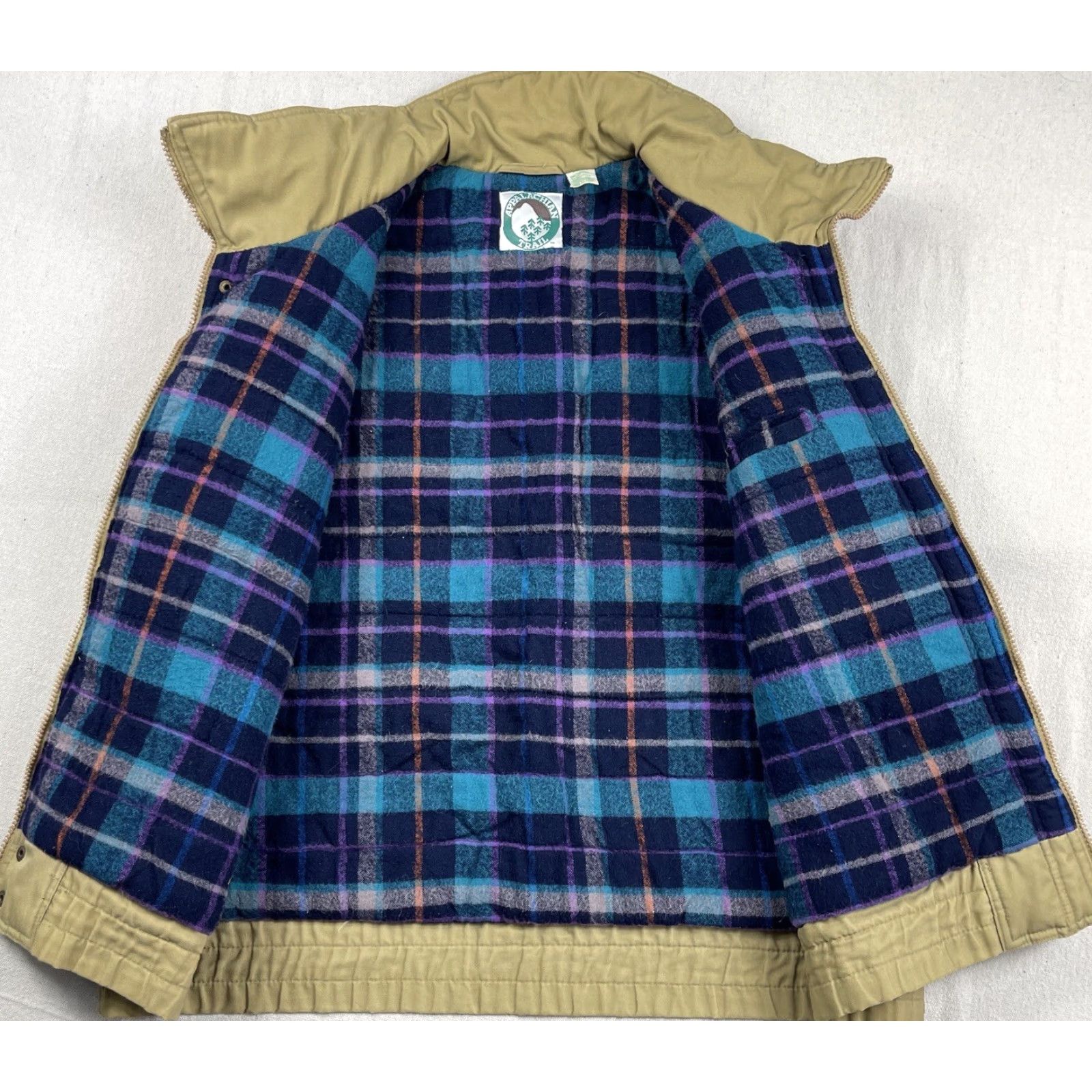 Etro Vtg Appalachian Trail Vest Fishing Flannel Lined Hunting Hiking Retro Cargo Sz L - Men - Vest - Blue - All Seasons - Quilted - Cotton - Canvas Size US L / EU 52-54 / 3 - 2 Thumbnail