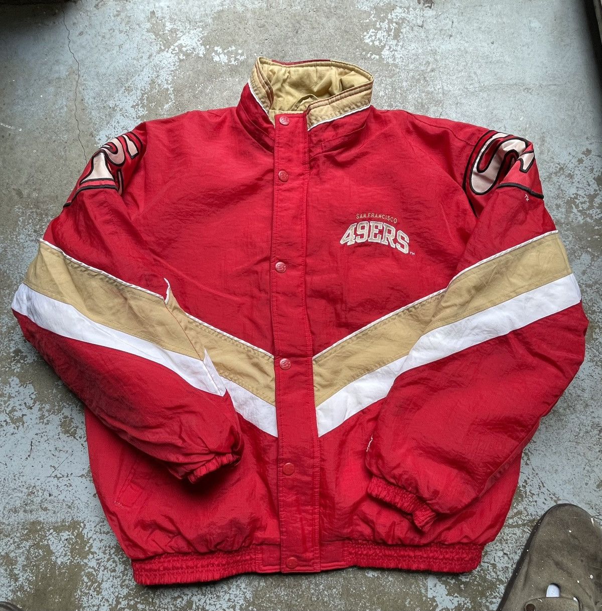 Starter Vintage San Francisco 49ers Stater Puffer Jacket Size US XL / EU 56 / 4 - 1 Thumbnail