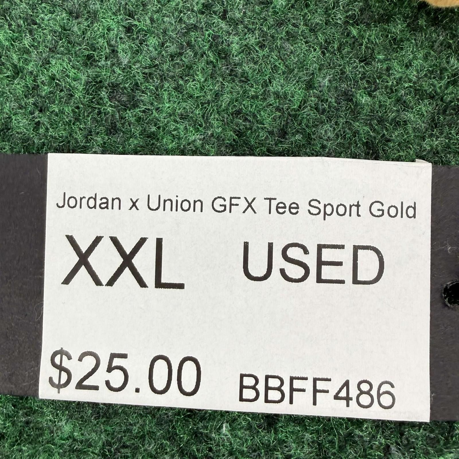 Jordan Brand Jordan x Union GFX Tee Sport Gold XXL Used Size US XXL / EU 58 / 5 - 7 Thumbnail