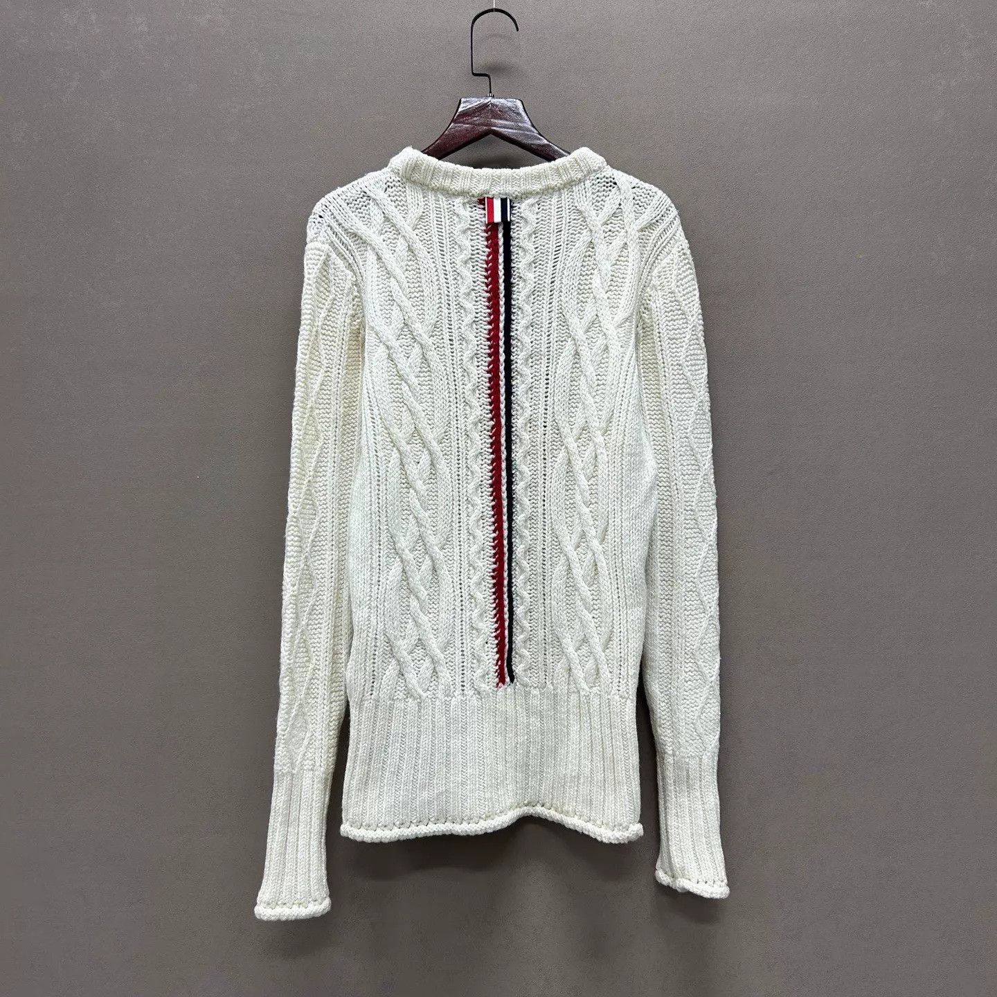 Thom Browne Thom Browne White Cable Knit Cardigan Size 1 99 New Size S / US 4 / IT 40 - 2 Thumbnail