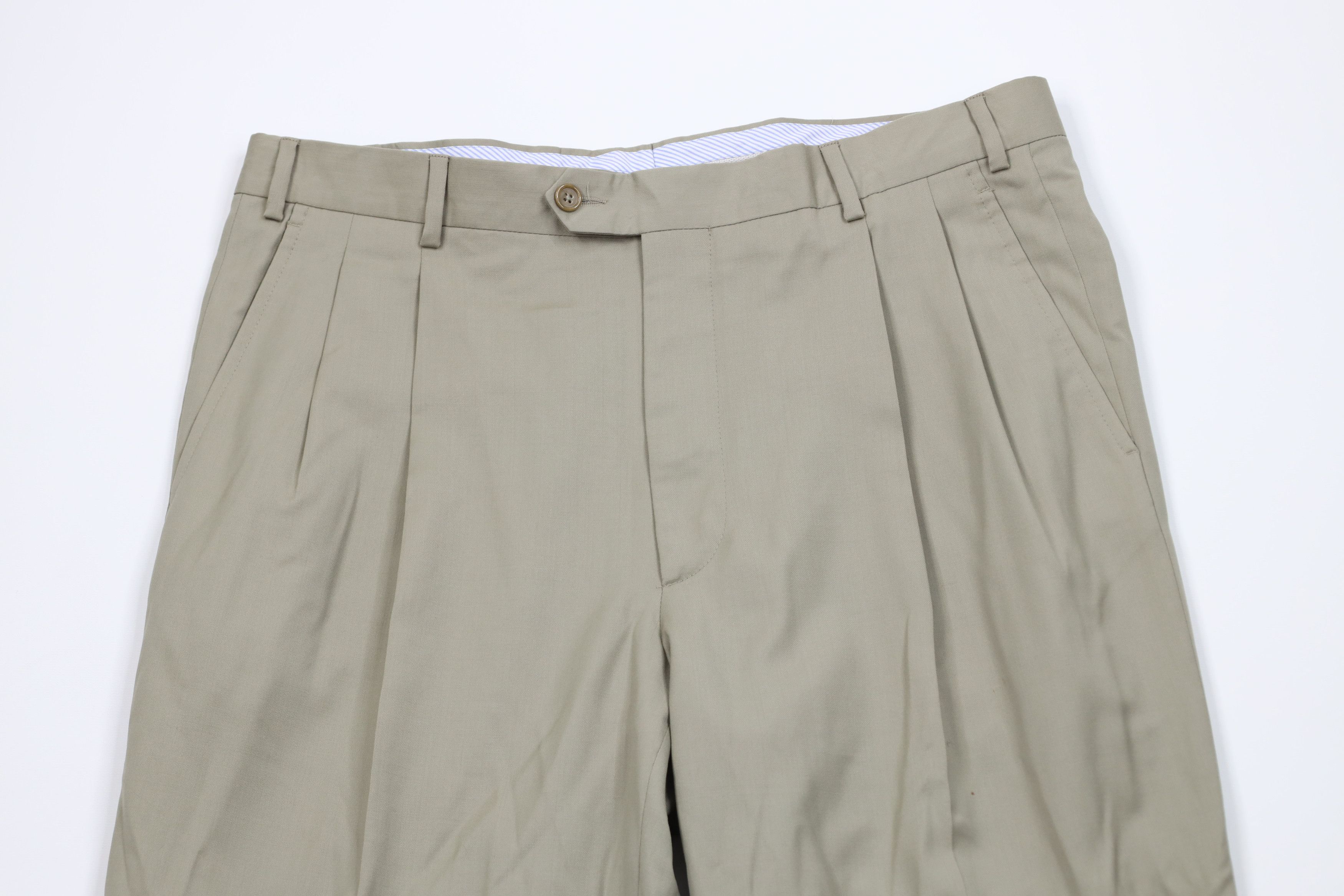 Vintage Vintage 90s Streetwear Cuffed Wide Leg Chino Pants Beige Size US 36 / EU 52 - 2 Thumbnail