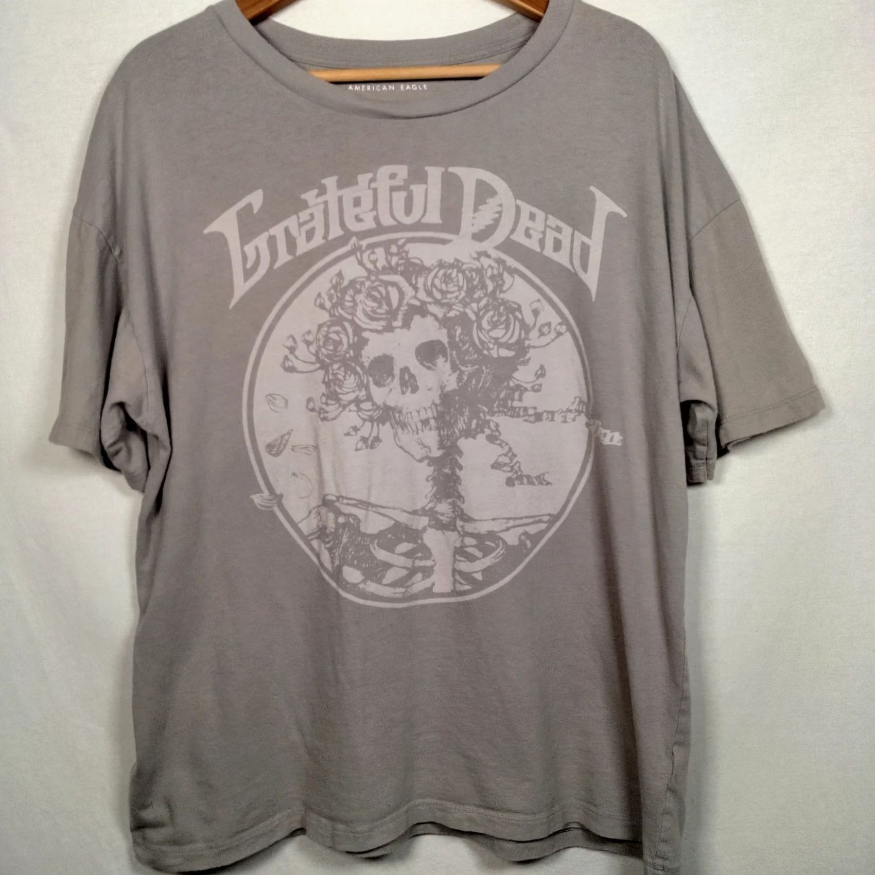 Vintage Grateful Dead Shirt Medium American Eagle Gray Bertha Skull Roses Rock Band Mens T-Shirt Short Sleeve Crew Neck Graphic - Size US M / EU 48-50 / 2 - 4 Thumbnail