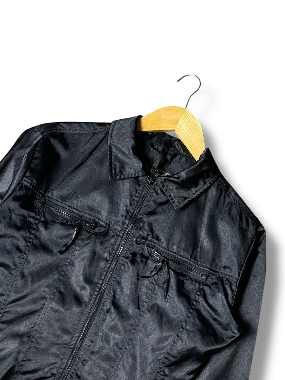 Japanese Brand Mama Cola Feminine Zip Up Crop Jacket (161) Size M / US 6-8 / IT 42-44 - 2 Thumbnail