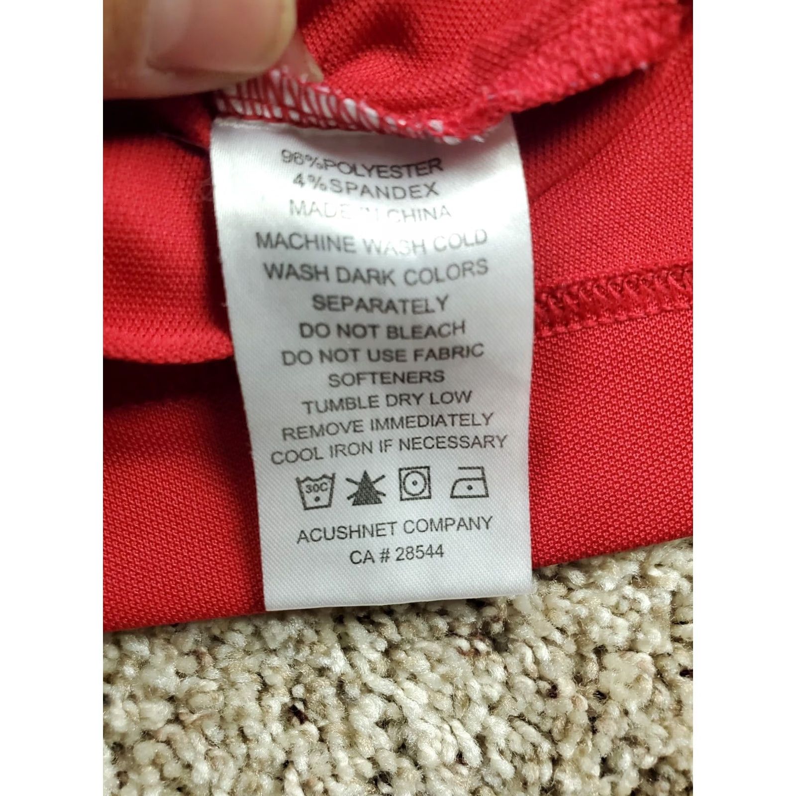 Footjoy FootJoy Polo Shirt L Mens Red Short Sleeve Stretch Golf Size US L / EU 52-54 / 3 - 5 Thumbnail