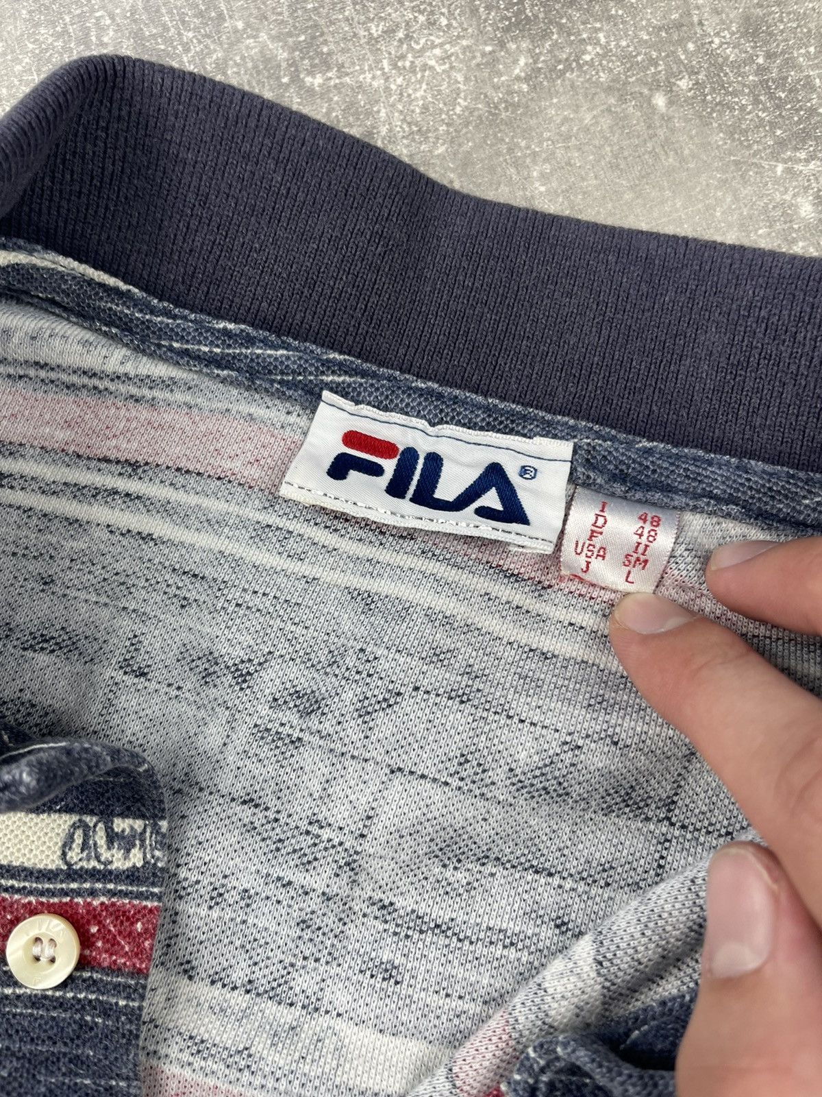 Fila × Vintage Fila Vintage 90s Tenis Striped 3 Button Polo T-Shirt Size US M / EU 48-50 / 2 - 10 Thumbnail