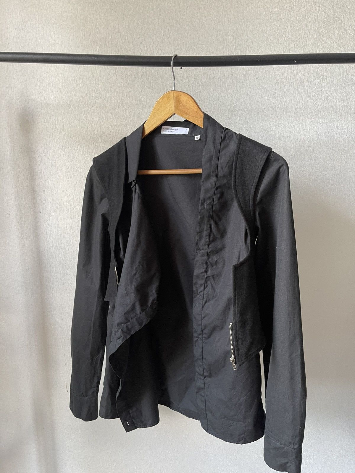 Hussein Chalayan HUSSEIN CHALAYAN 2000S BLACK ASYMMETRICAL AVANT GARDE ZIPPER Size S / US 4 / IT 40 - 6 Thumbnail